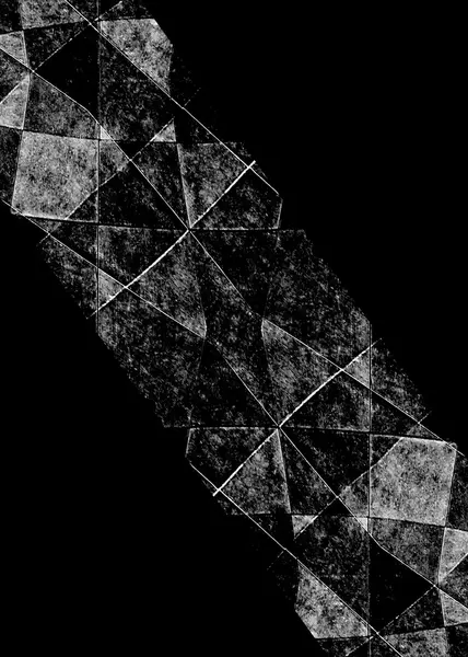 Arrière-plan noir avec bordures grunge géométriques — Photo