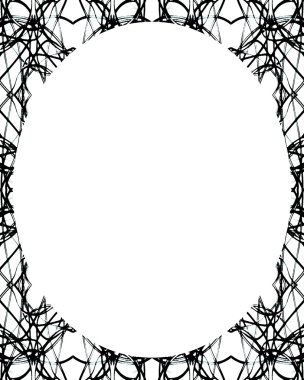 Sınırları beyaz arka plan ile dekore daire