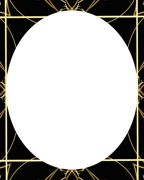 Circle White Background with Decorated Round Borders — Stock Photo, Image