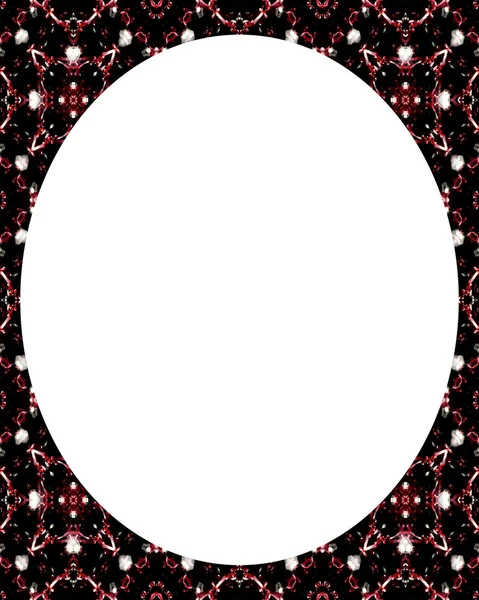 Kreis weißer Hintergrund mit verzierten runden Rändern — Stockfoto