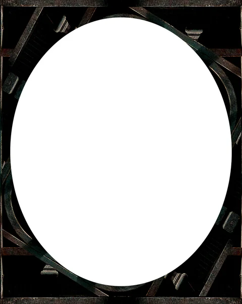동그라미와 흰색 배경 테두리 라운드 장식 — 스톡 사진