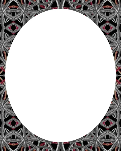 Cirkel witte achtergrond met ronde randen ingericht — Stockfoto