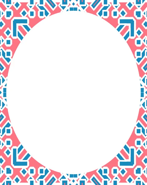 Círculo de fondo de marco blanco con bordes decorados —  Fotos de Stock