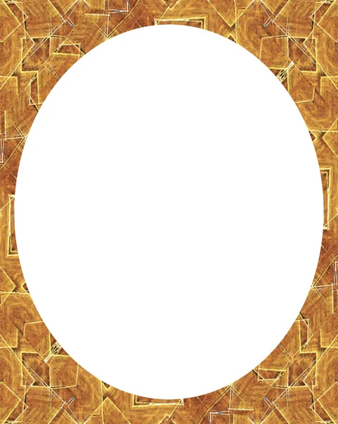 Cerchio cornice bianca sfondo con bordi decorati — Foto Stock