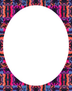 Daire Beyaz çerçeve arka plan ile dekore edilmiş sınırları