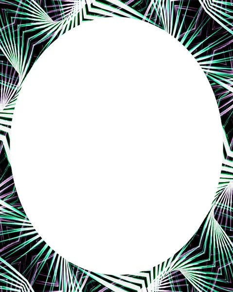 Circle White Frame Background with Decorated Borders
