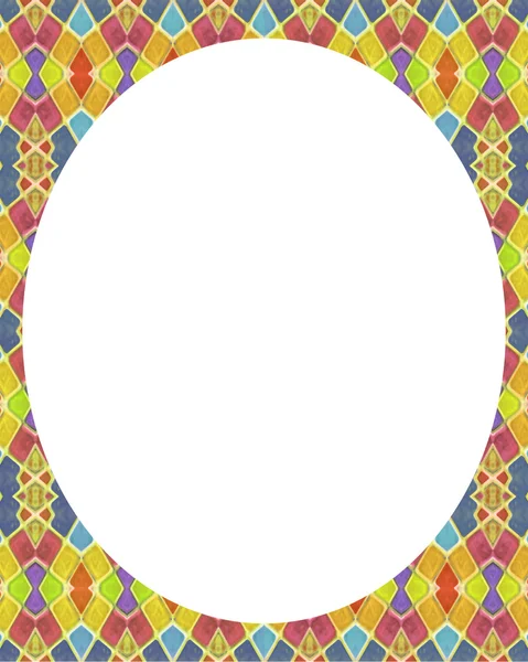 Circle White Frame Background with Decorated Borders
