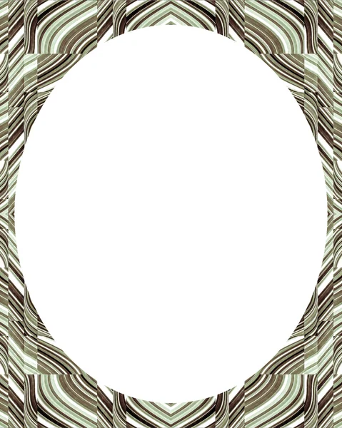 Fundo do quadro branco do círculo com bordas decoradas — Fotografia de Stock