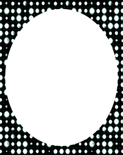 Tło ramki białe koło z dekoracyjną granic — Zdjęcie stockowe