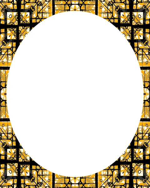 Pozadí bílý rámeček kruh s okraji, zdobené — Stock fotografie
