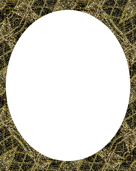 Circle White Frame Background with Decorated Borders