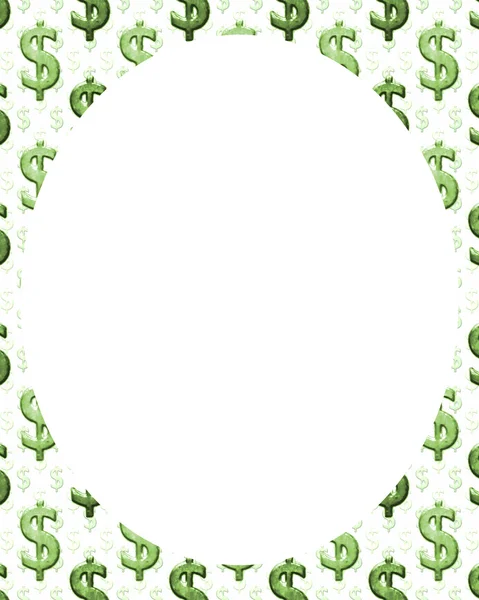 Circle White Frame Background with Decorated Borders — Stock Photo, Image