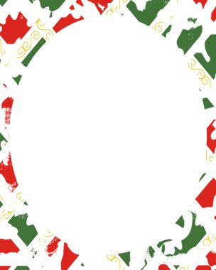 Daire Beyaz çerçeve arka plan ile dekore edilmiş sınırları