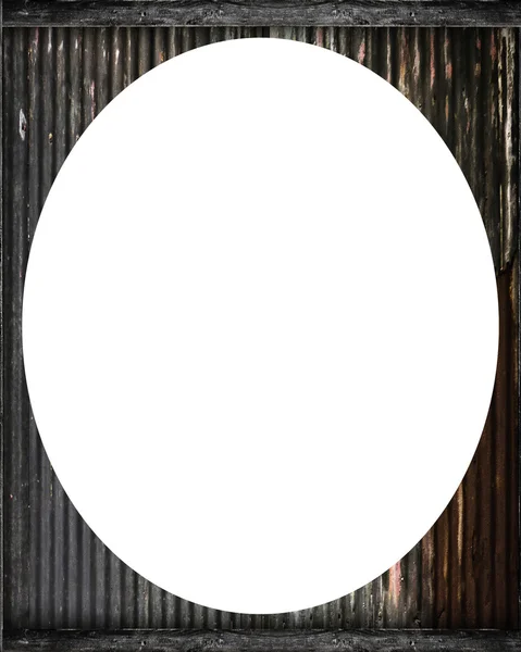 Cerchio cornice bianca sfondo con grunge confini — Foto Stock