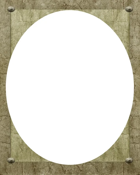 Kreis weißer Rahmen Hintergrund mit Grunge-Rändern — Stockfoto