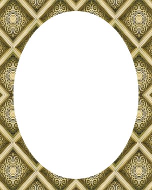 Kenarlıklar daire kare Oriental ile dekore edilmiş