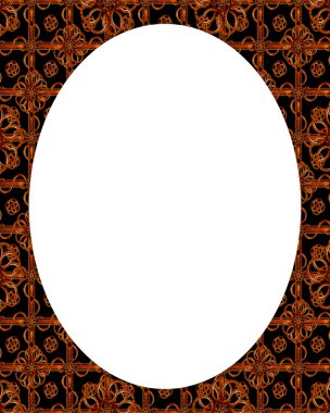 Kenarlıklar daire kare Oriental ile dekore edilmiş