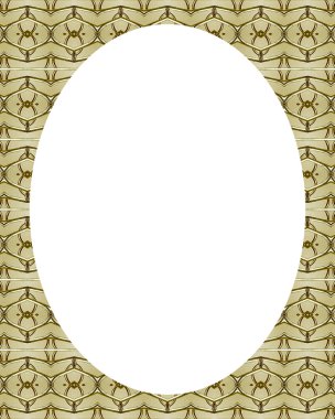 Kenarlıklar daire kare Oriental ile dekore edilmiş