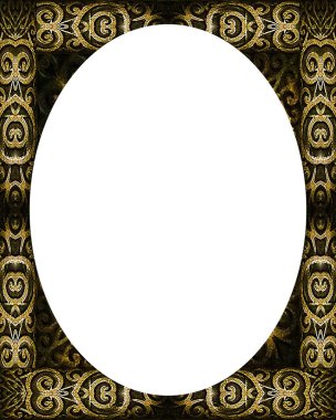 Kenarlıklar daire kare Oriental ile dekore edilmiş