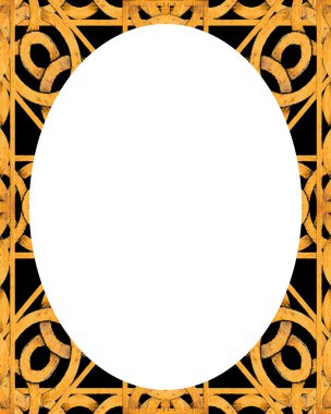 Kenarlıklar daire kare Oriental ile dekore edilmiş