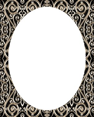 Kenarlıklar daire kare Oriental ile dekore edilmiş