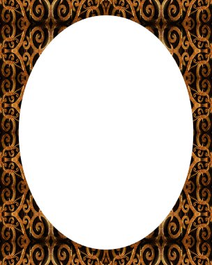 Kenarlıklar daire kare Oriental ile dekore edilmiş