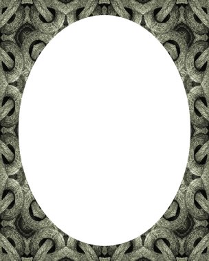 Kenarlıklar daire kare Oriental ile dekore edilmiş