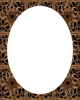 Kenarlıklar daire kare Oriental ile dekore edilmiş