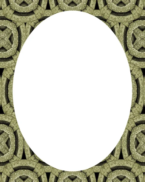 Circle Frame with Oriental Decorated Borders — Stock Photo, Image
