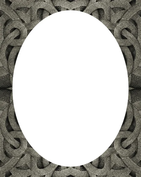 圆环框架与东方装饰边框 — 图库照片