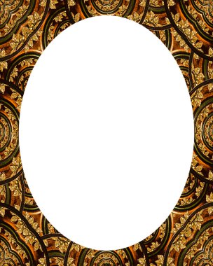 Daire Beyaz çerçeve arka plan ile dekore edilmiş sınırları