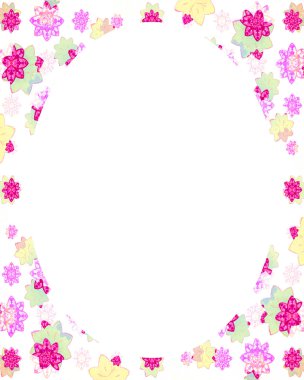 Daire Beyaz çerçeve arka plan ile dekore edilmiş sınırları