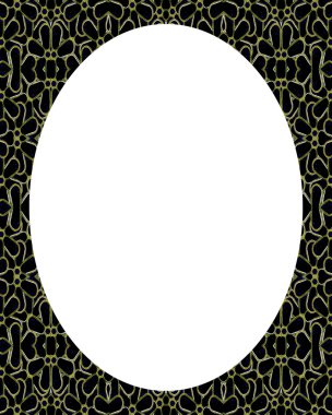 Daire Beyaz çerçeve arka plan ile dekore edilmiş sınırları