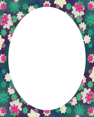 Daire Beyaz çerçeve arka plan ile dekore edilmiş sınırları