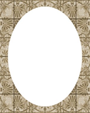 Daire Beyaz çerçeve arka plan ile dekore edilmiş sınırları