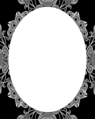 Daire Beyaz çerçeve arka plan ile dekore edilmiş sınırları