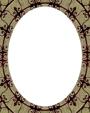 Daire Beyaz çerçeve arka plan ile dekore edilmiş sınırları