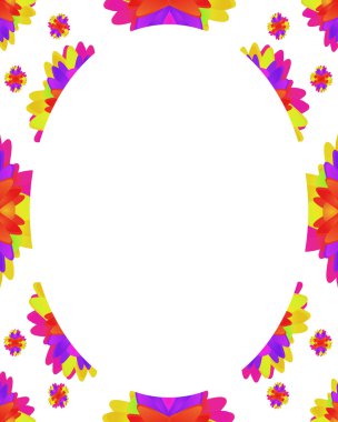 Daire Beyaz çerçeve arka plan ile dekore edilmiş sınırları