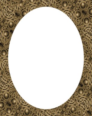 Daire Beyaz çerçeve arka plan ile dekore edilmiş sınırları