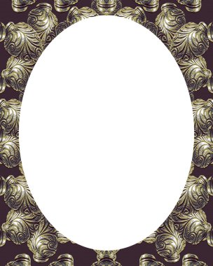 Daire Beyaz çerçeve arka plan ile dekore edilmiş sınırları