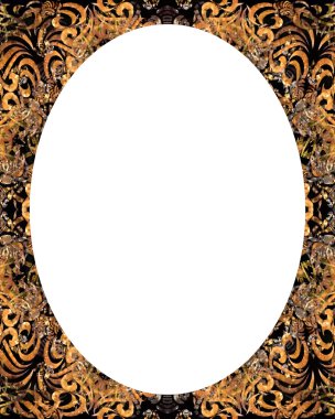 Daire Beyaz çerçeve arka plan ile dekore edilmiş sınırları