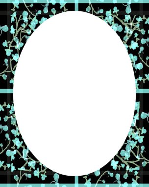 Daire Beyaz çerçeve arka plan ile dekore edilmiş sınırları