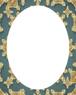 Daire Beyaz çerçeve arka plan ile dekore edilmiş sınırları