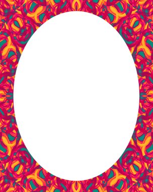 Daire Beyaz çerçeve arka plan ile dekore edilmiş sınırları