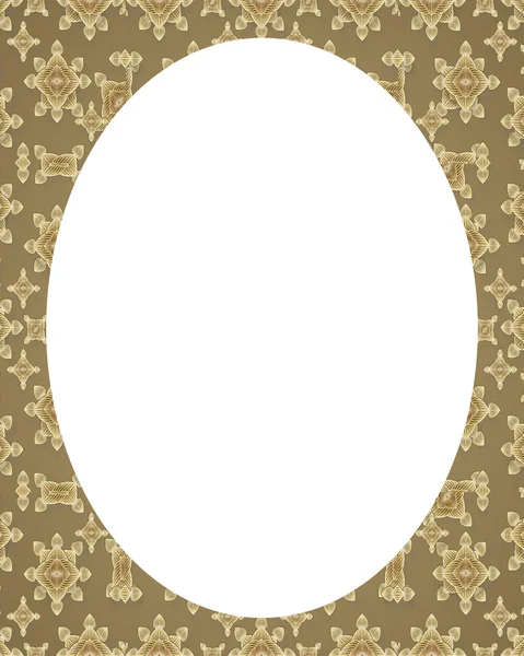 Circle White Frame Background with Decorated Borders — Stock Photo, Image