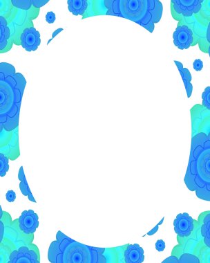 Daire Beyaz çerçeve arka plan ile dekore edilmiş sınırları