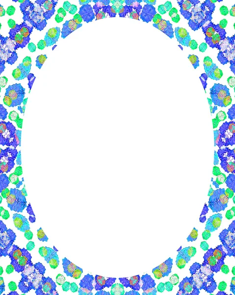 Fundo do quadro branco do círculo com bordas decoradas — Fotografia de Stock
