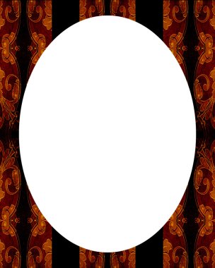 Daire Beyaz çerçeve arka plan ile dekore edilmiş çizgili kenarlık