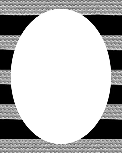 Cerchio cornice bianca sfondo con strisce decorate confini — Foto Stock