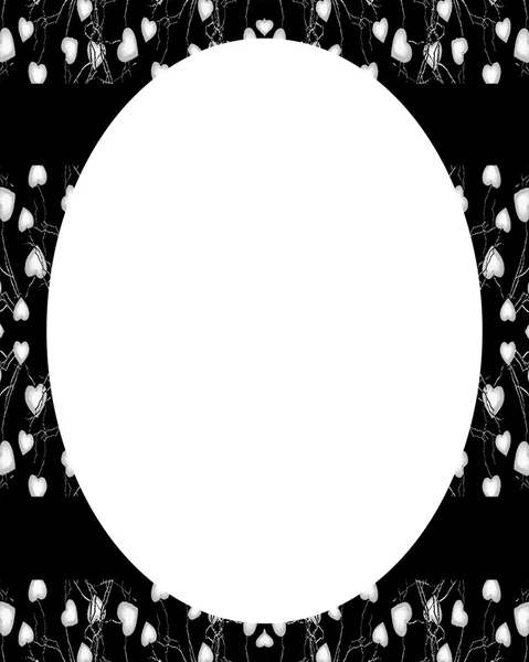 Fundo do quadro branco do círculo com bordas decoradas das listras — Fotografia de Stock